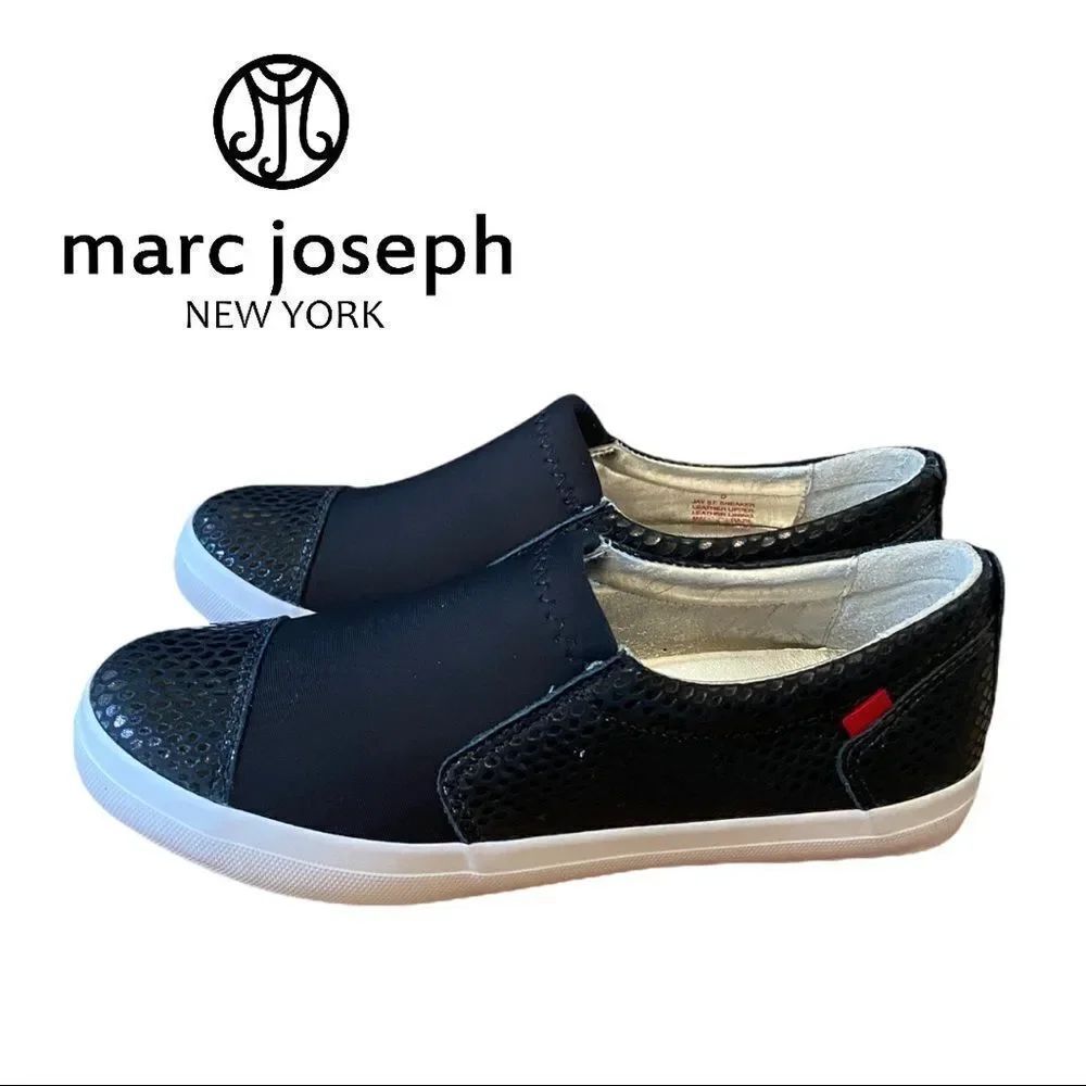 New in Box NIB Marc Joseph New York "Jay St" Navy Snake Sneakers 5